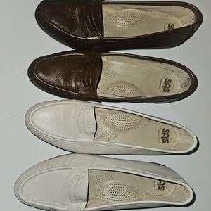 SAS Womens Size 10 Brown and White Loafers